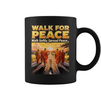 Walk For Peace Walksoftly Spreadpeace Buddhist Monk Zen Coffee Mug - Thegiftio UK