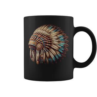 War Bonnet Native American Chief Coffee Mug - Thegiftio