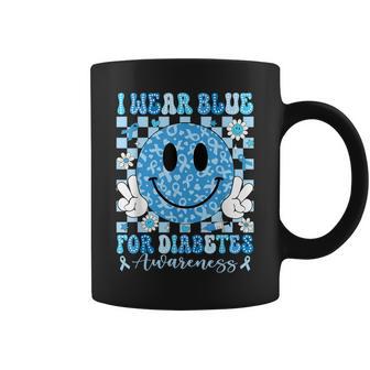I Wear Blue For Diabetes Awareness Month Smile T1d Type 1 Coffee Mug - Thegiftio