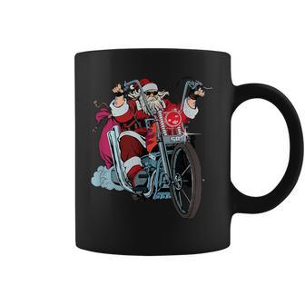 Weihnachtsmann Biker Motorrad Weihnachten Tassen - Geschenkecke