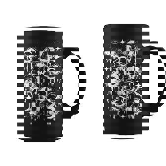 Weirdcore Eyeballs Goth Witch Goblincore Dark Cottagecore Coffee Mug - Monsterry