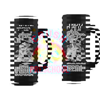 Welcome Back To School Unicorn Crushing Preschool Coffee Mug | Mazezy