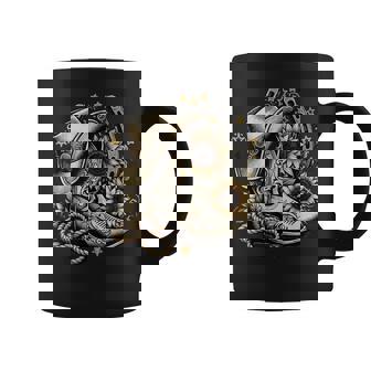 Western Cowboy Boot Horseshoe Sunflower Rope Cowgirl Country Small Black Coffee Mug - Thegiftio