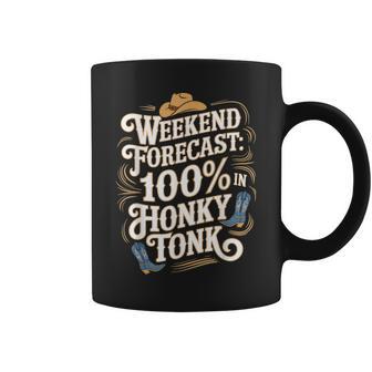 Western Farm Musician Weekend Forecast 100 In Honky Tonk Coffee Mug | Mazezy