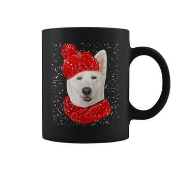 White German Shepherd Dog Scarf Christmas Sweater Xmas Pet Coffee Mug | Mazezy