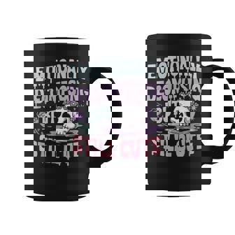 Wholesome Goth Energy Softcore Mental Health Cute But Creepy Coffee Mug - Monsterry