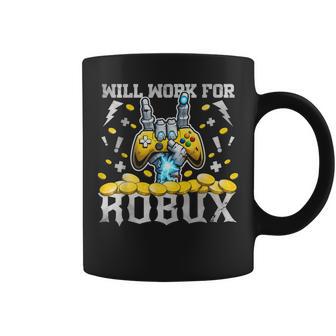 Will Work For Robux Gaming Blockchain Token Saying Coffee Mug - Thegiftio UK
