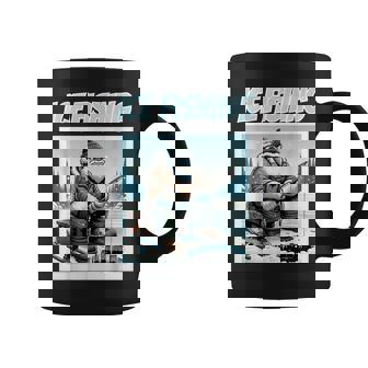 Winter Angling Abdominal Snowman Ice Fishing Coffee Mug | Mazezy