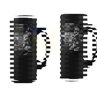 Wolf Sitting Under Tree Meme Coffee Mug - Thegiftio