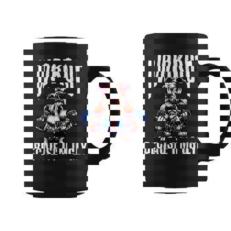 I Workout Because I'm Ugly Motivational Coffee Mug | Mazezy