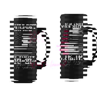 Yeah I Shoot Like A Girl Want A Lesson Hunting Usa Flag Coffee Mug | Mazezy