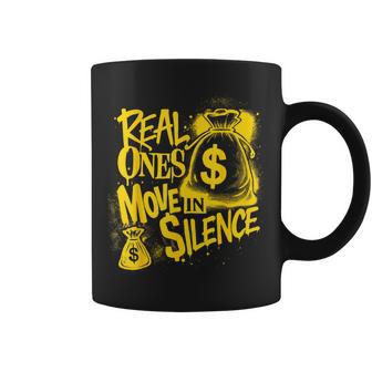 Yellow Real Ones Move In Silence Color Graphic Coffee Mug - Thegiftio UK