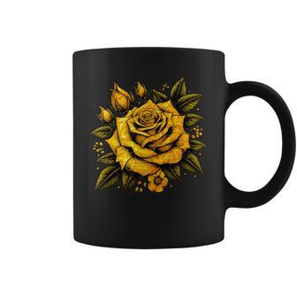 Yellow Rose Flower In Full Bloom Gardener Botanist Flowers Coffee Mug - Thegiftio UK