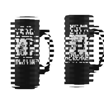 Yes Im A Bitch But Not Yours Skull Bold Quote Coffee Mug | Seseable UK