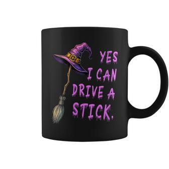 Yes I Can Drive A Stick Witch Hat Halloween Coffee Mug - Thegiftio UK