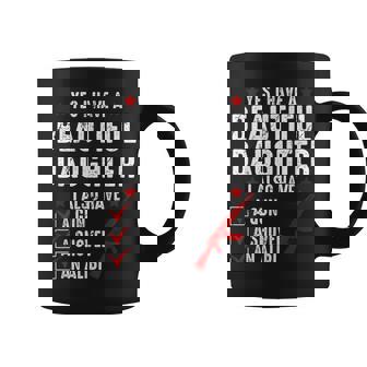 メンズ Yes I Have A Beautiful Daughters I Also Havearcastic コーヒーマグ - Kawaiitshirt