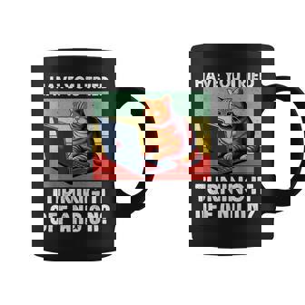 ¿Has Intentado Apagarlo Y Encenderlo Cat It Guy Retro Tech Taza de café - Regaloses