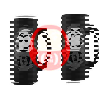 【だるま 福】面白い おもしろ 文字入り 開運グッズ 運気アップ 縁起物 ラッキー 和柄 ネタ ウケ狙い 日本 お土産 コーヒーマグ - Kawaiitshirt