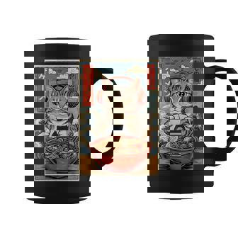 かわいい カワイイ ゲーマー猫 ラーメン ゲーム好き 猫好き向け 面白い デザイン レトロ 和風 日本 アニメ コーヒーマグ - Kawaiitshirt