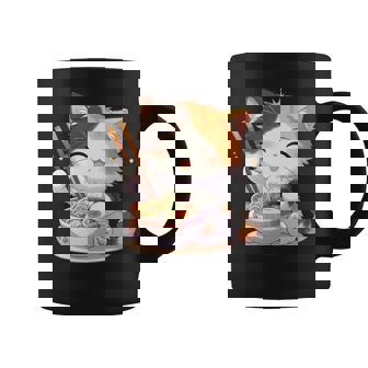 わがまま猫 ねこ ラーメン好き かわいい おもしろ マンガ 長袖tシャツ コーヒーマグ - Kawaiitshirt