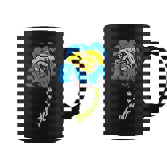 ウクライナ バラの花 旗 フリー ウクライナ応援 ウクライナ コーヒーマグ - Kawaiitshirt