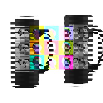 エリザベス 9 正方形タイル ポップアート イギリスの女王 コーヒーマグ - Kawaiitshirt