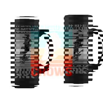 カラス ライフ・イズ・ベター バード鳥類学 カラス コーヒーマグ - Kawaiitshirt