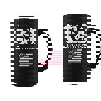 クールなアメリカ国旗グレートーンのイラストグラフィックデザイン。 コーヒーマグ - Kawaiitshirt