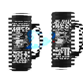 ジャスト・ファイティン・ダイアベティス＆ファーティン・スパークルズ 1型糖尿病 コーヒーマグ - Kawaiitshirt