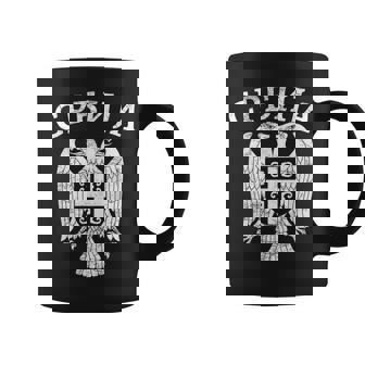 セルビア セルビア セルビア語 紋章 イーグル クロス 旗 キリル文字 コーヒーマグ - Kawaiitshirt