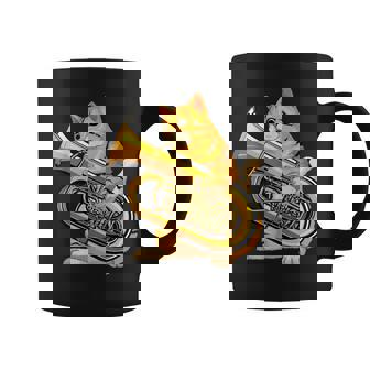 チューバを弾く面白い猫ギフト かわいい子猫ミュージシャンファン コーヒーマグ - Kawaiitshirt