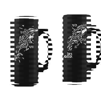 トライバル シャチ クジラ ハワイアン マオリ タトゥー オーシャン アート デザイン コーヒーマグ - Kawaiitshirt