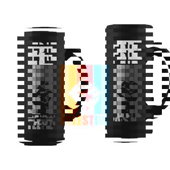 パレスチナ人のためのフリーパレスチナのレトロなビンテージデザイン 長袖tシャツ コーヒーマグ - Kawaiitshirt