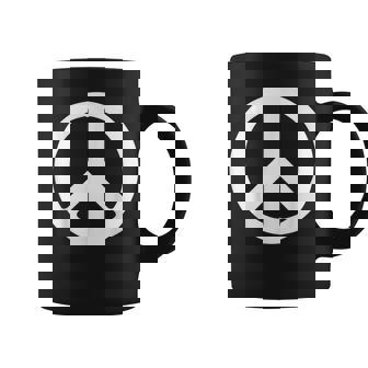 ホワイト ピースサイン コーヒーマグ - Kawaiitshirt