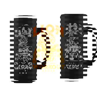 ライオン ワークアウト ゴールド トレーニング ビースト ジム フィットネス パワーマッスル コーヒーマグ - Kawaiitshirt