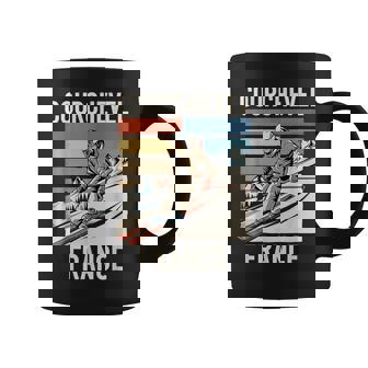 レトロ スキー クールシュベル フランス フランス スキー リゾート 楽しい コーヒーマグ - Kawaiitshirt