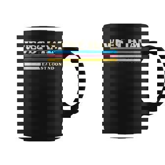 レトロストライプ ウエストハム コーヒーマグ - Kawaiitshirt