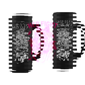 乳がん Her Fight Is Our Fight 乳がんグローブ コーヒーマグ - Kawaiitshirt
