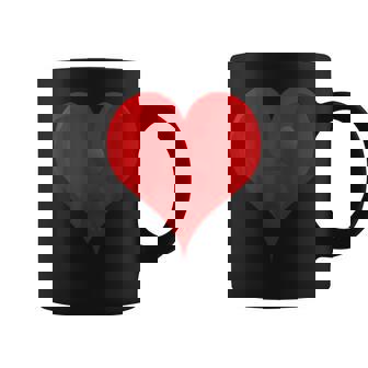 大きな赤いハート コーヒーマグ - Kawaiitshirt