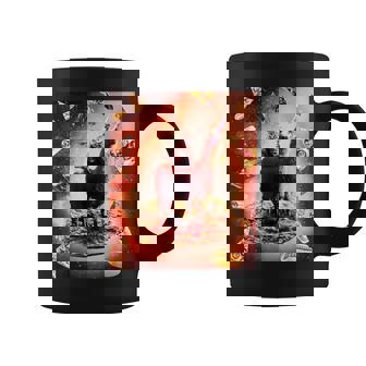 宇宙 猫 ライディング ラマ ユニコーン ピザ コーヒーマグ - Kawaiitshirt