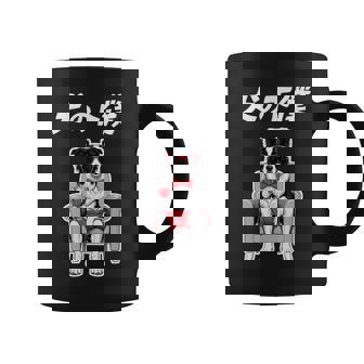 犬の下僕 ボーダーコリー 犬 おもしろ 面白い ネタ 笑える かわいい コーヒーマグ - Kawaiitshirt