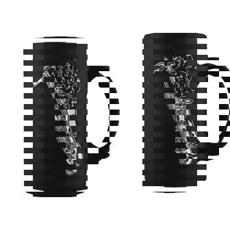 猫とサックス サクソフォン奏者 猫の飼い主 サックス コーヒーマグ - Kawaiitshirt