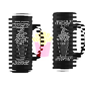 男性用フライドポテトデザイン フライドポテトと一緒に人生はより良いです コーヒーマグ - Kawaiitshirt