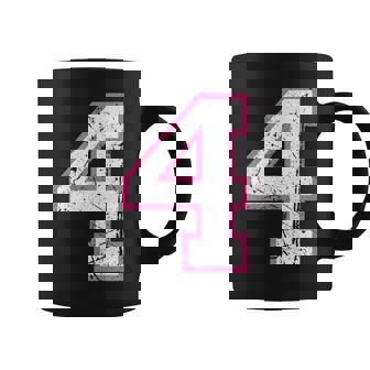 番号 4 ピンクのお気に入りの番号 コーヒーマグ - Kawaiitshirt