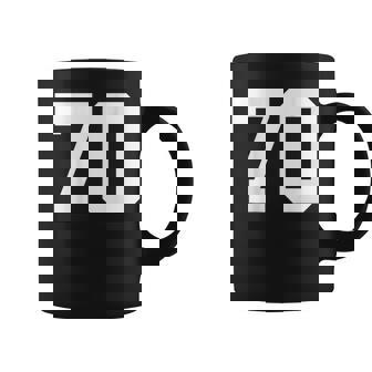 番号70 背面 スポーツチームジャージ番号 コーヒーマグ - Kawaiitshirt