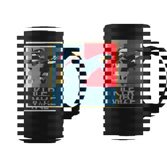 面白tシャツ 海 シャチ おもしろ かわいい グッズ 服 ネタ メンズ オリジナル 夏 生き物 レトロ コーヒーマグ - Kawaiitshirt