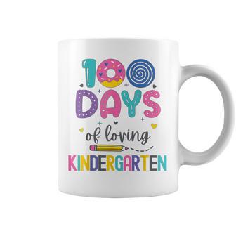 100 Days Of Loving Kindergarten 100Th Day Of School Coffee Mug - Thegiftio
