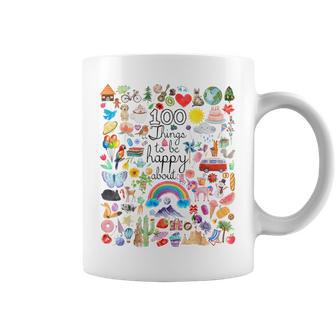 100 Things To Be Happy About Fun Candy Nature Graphic Coffee Mug - Thegiftio UK
