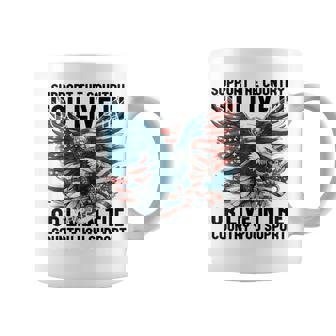 4Th Of July American Flag Support The Country You Live In Coffee Mug | Mazezy