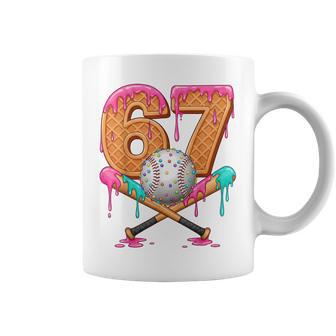 67 Ice Cream Drip Baseball Number 67 Player 67Th Birthday Coffee Mug - Thegiftio UK